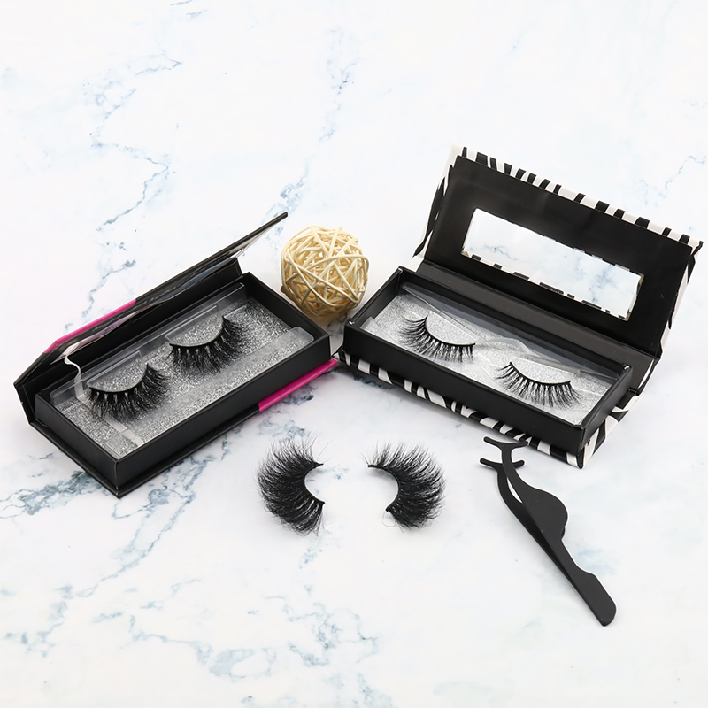  wholesale vendor 100% mink fur lashes 25mm eyelashes with custom box YY